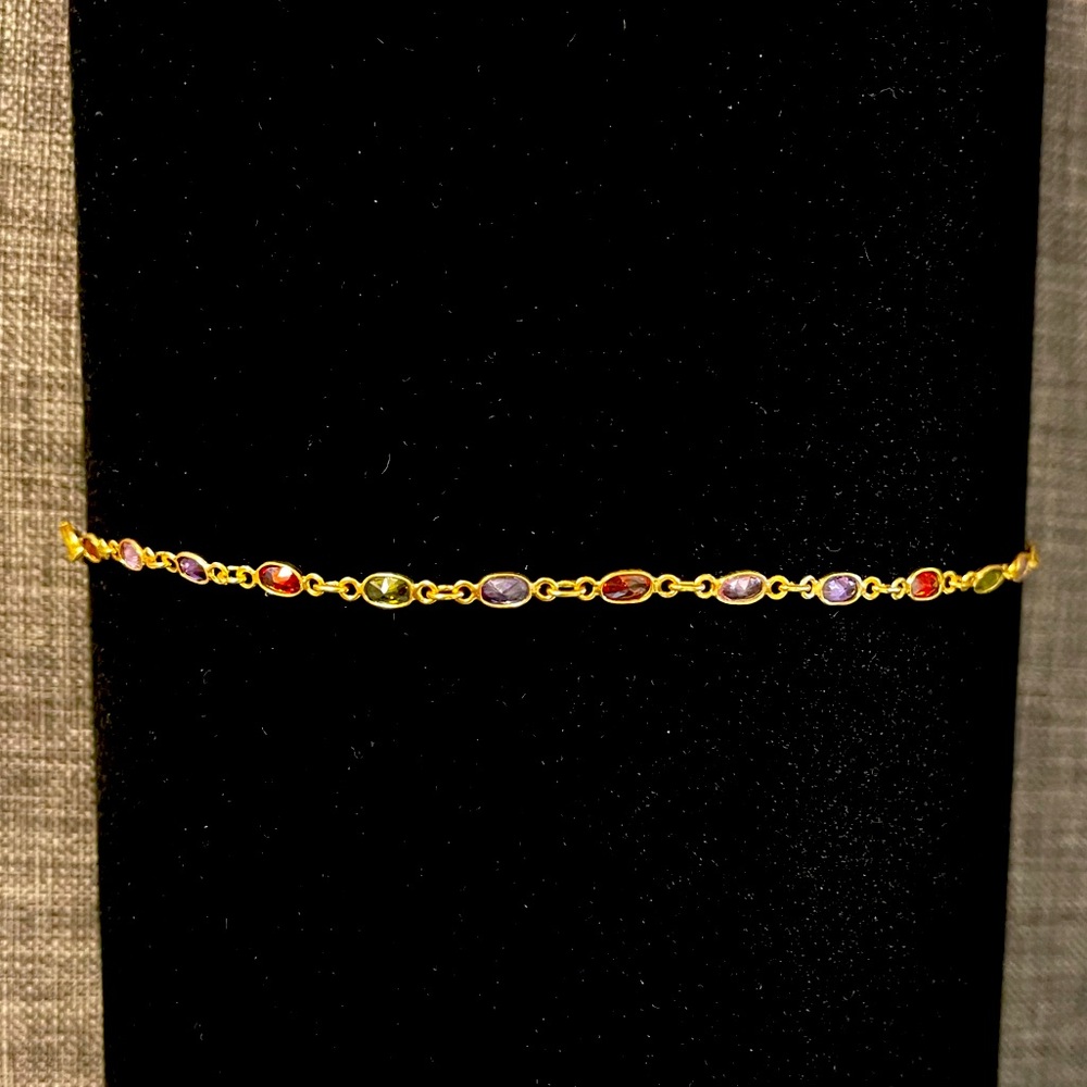 Savvy Cie 18K Gold Vermeil Gemstone Bracelet